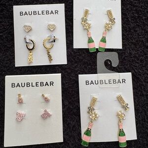 BaubleBar Champagne and Diamond Earring Set